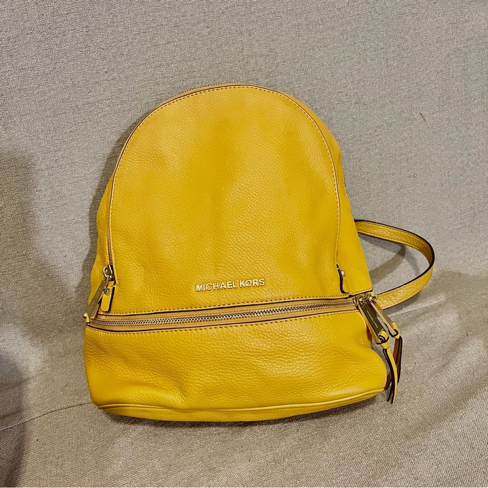 Michael Kors Backpack Yellow Leather